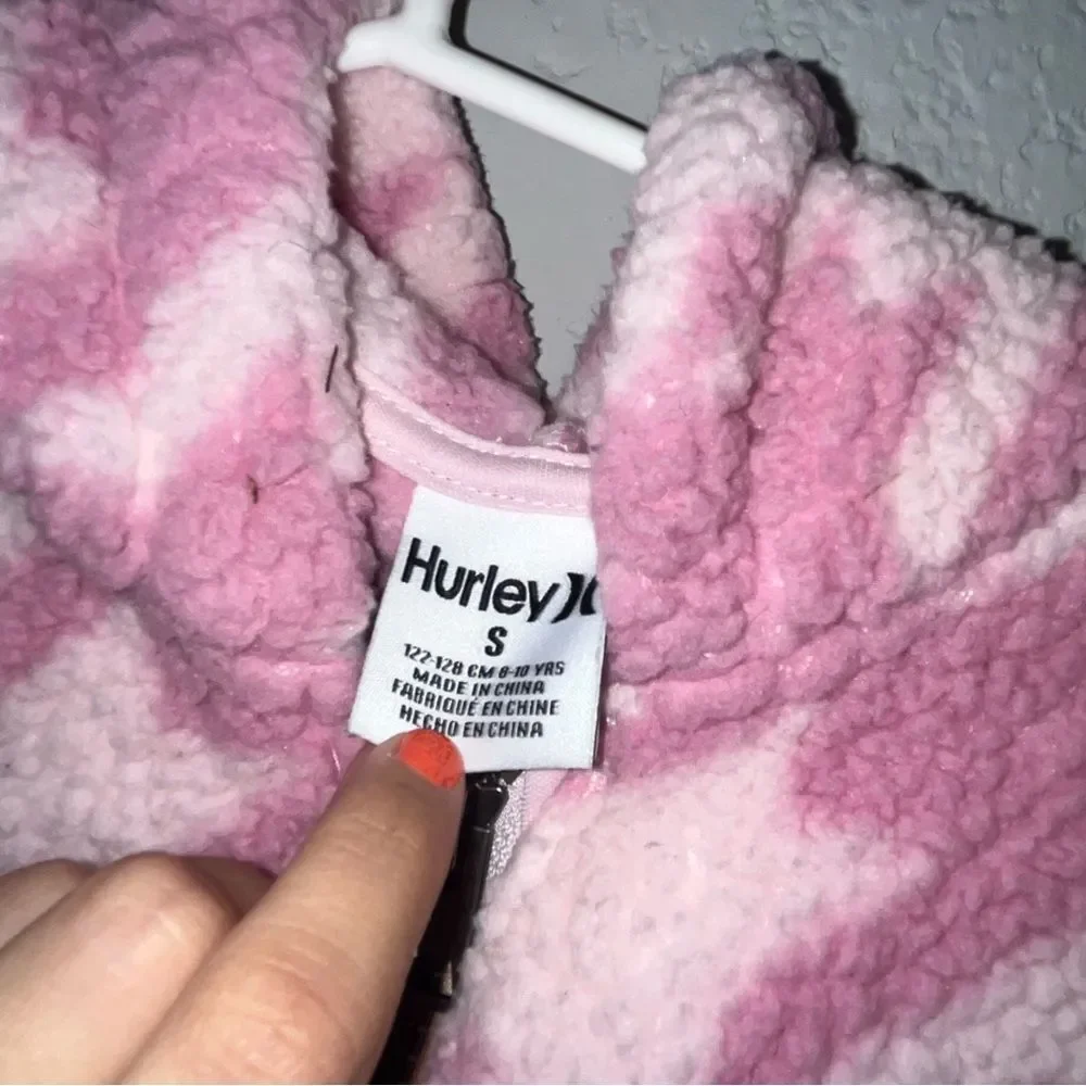 Hurley Pink Fleece Hooded Jacket